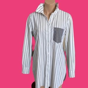 Lysse mixed media big shirt ! Black and white at its best !!